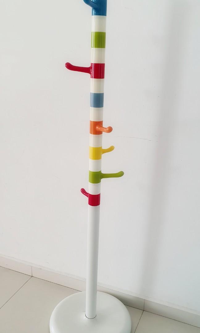 IKEA Krokig Clothes Stand, white, multi colour 128cm, Babies & Kids