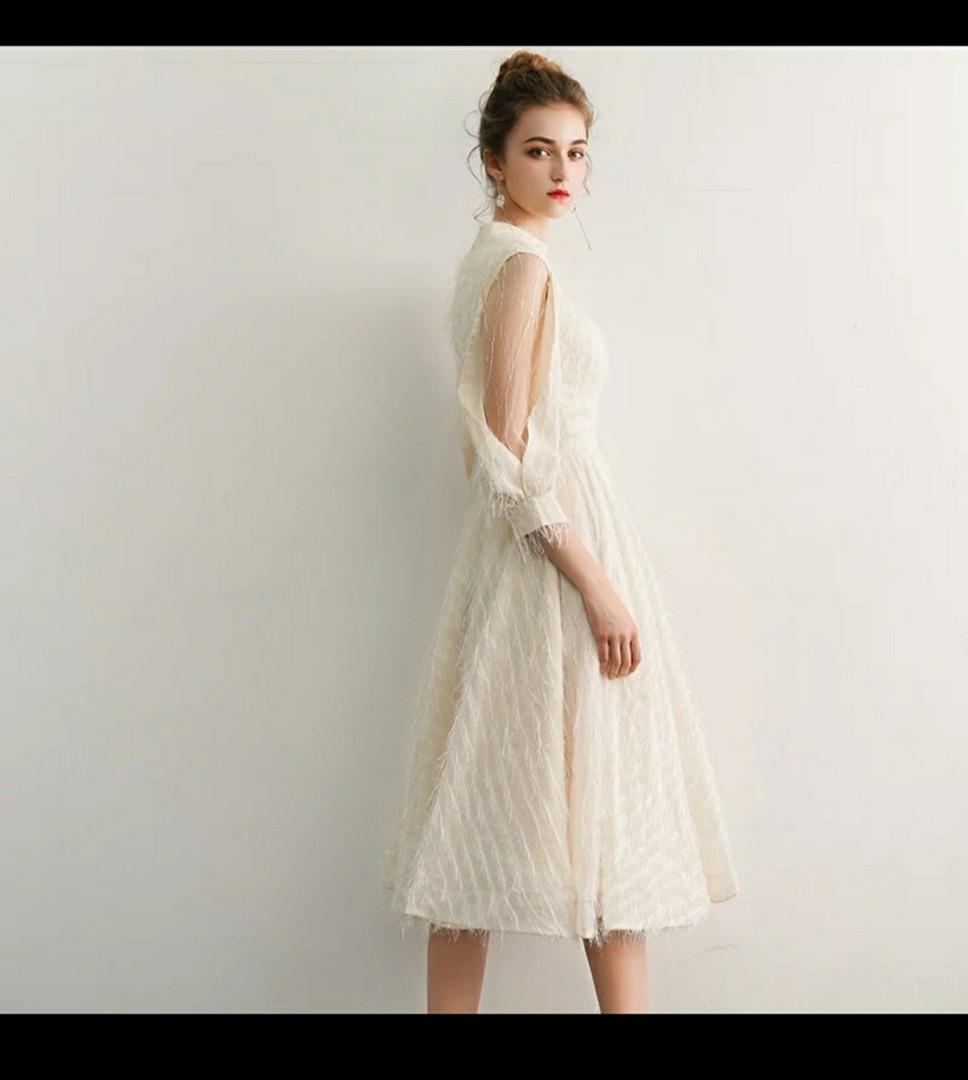 White elegant dress best sale plus size