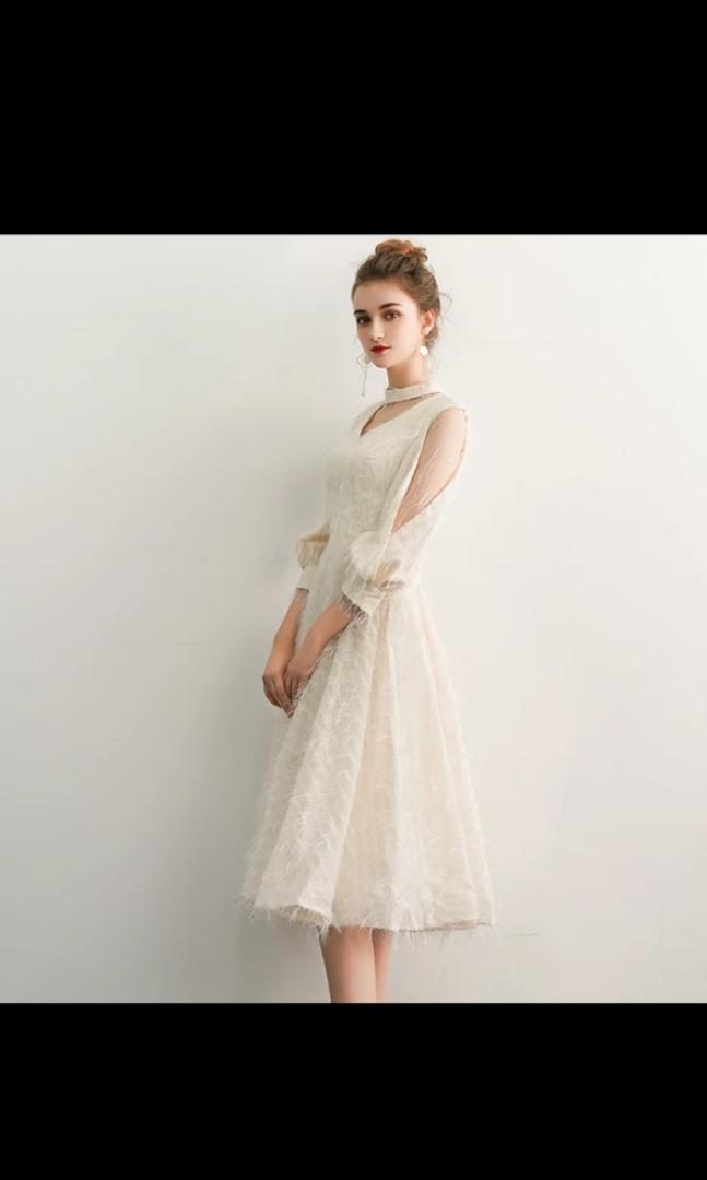 Champagne dress plus clearance size
