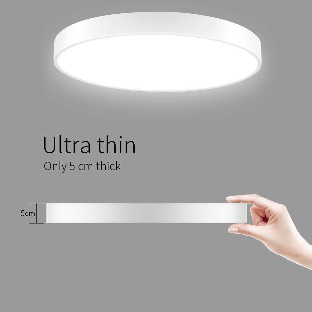 thumbnail image 2 of OTREN Ultra-Thin Flush Ceiling Light – 48W, 4800LM, Daylight White 6500K, IP44 Waterproof, 40cm Round 2 of 5