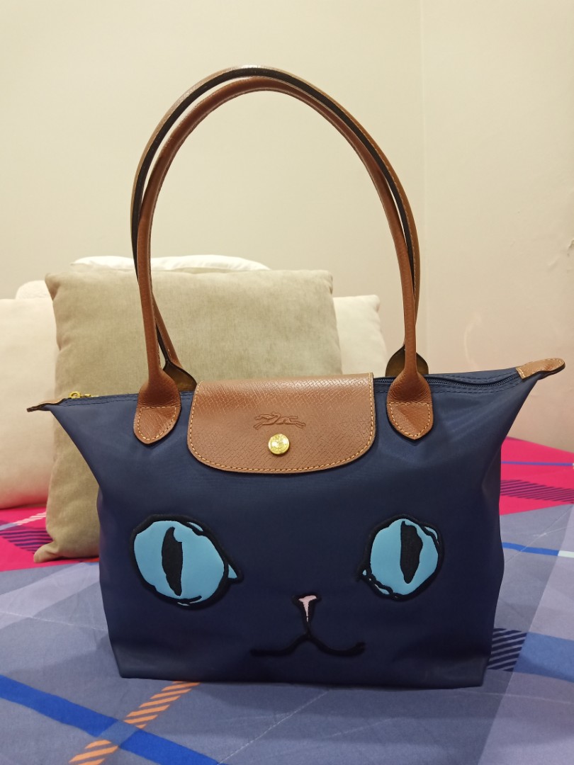 Handbag Longchamp Meow Tote Longchamp Cat Bag Womens Canvas