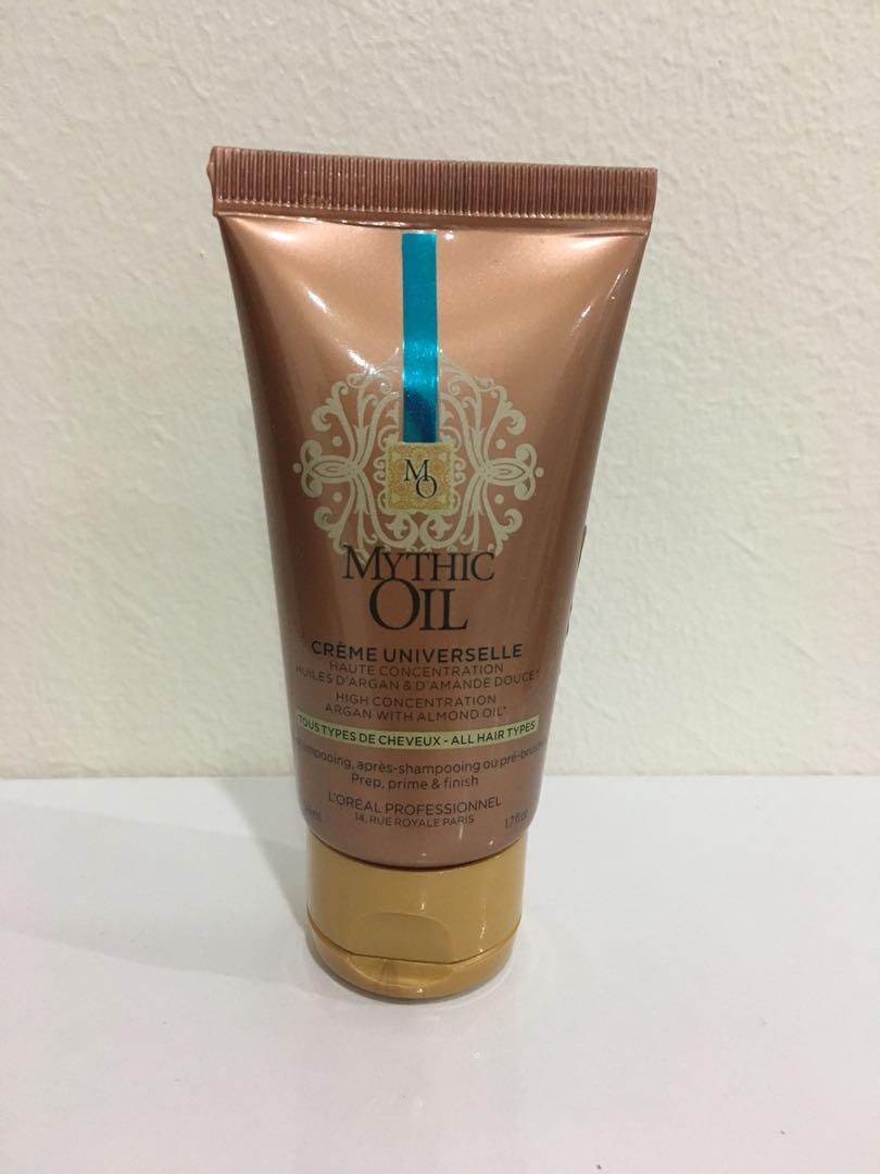 L'Oréal Professionnel Mythic Oil Creme Universelle 50ml - Travel Size (2  for RM15), Beauty & Personal Care, Hair on Carousell