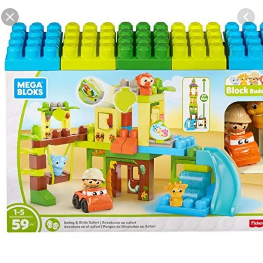 Mega bloks Jungle safari slide and swing set, Babies & Kids, Infant