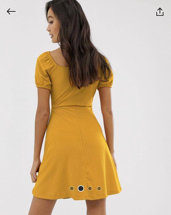New look mustard dress store