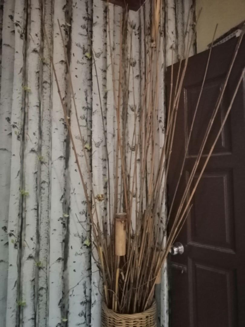 Pasu Rotan Dan Hiasan Ranting Home Furniture Home Decor On Carousell