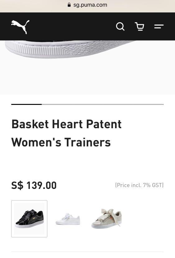 Puma basket cheap heart price