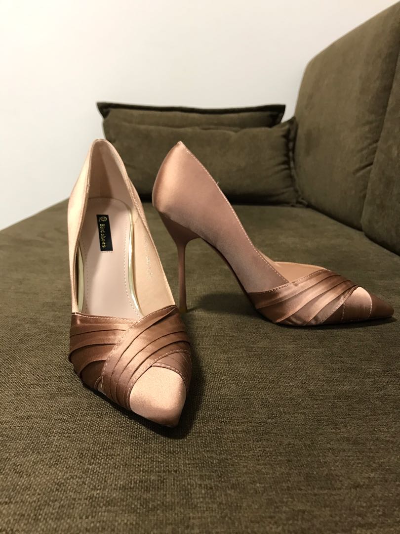 rose gold comfortable heels