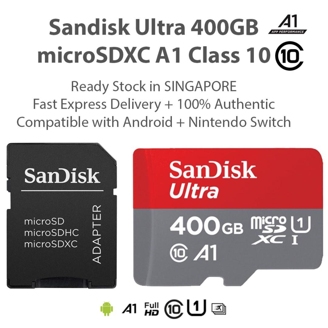 SanDisk 400 GB Nintendo Switch Micro SD XC Card Flash Storage Memory