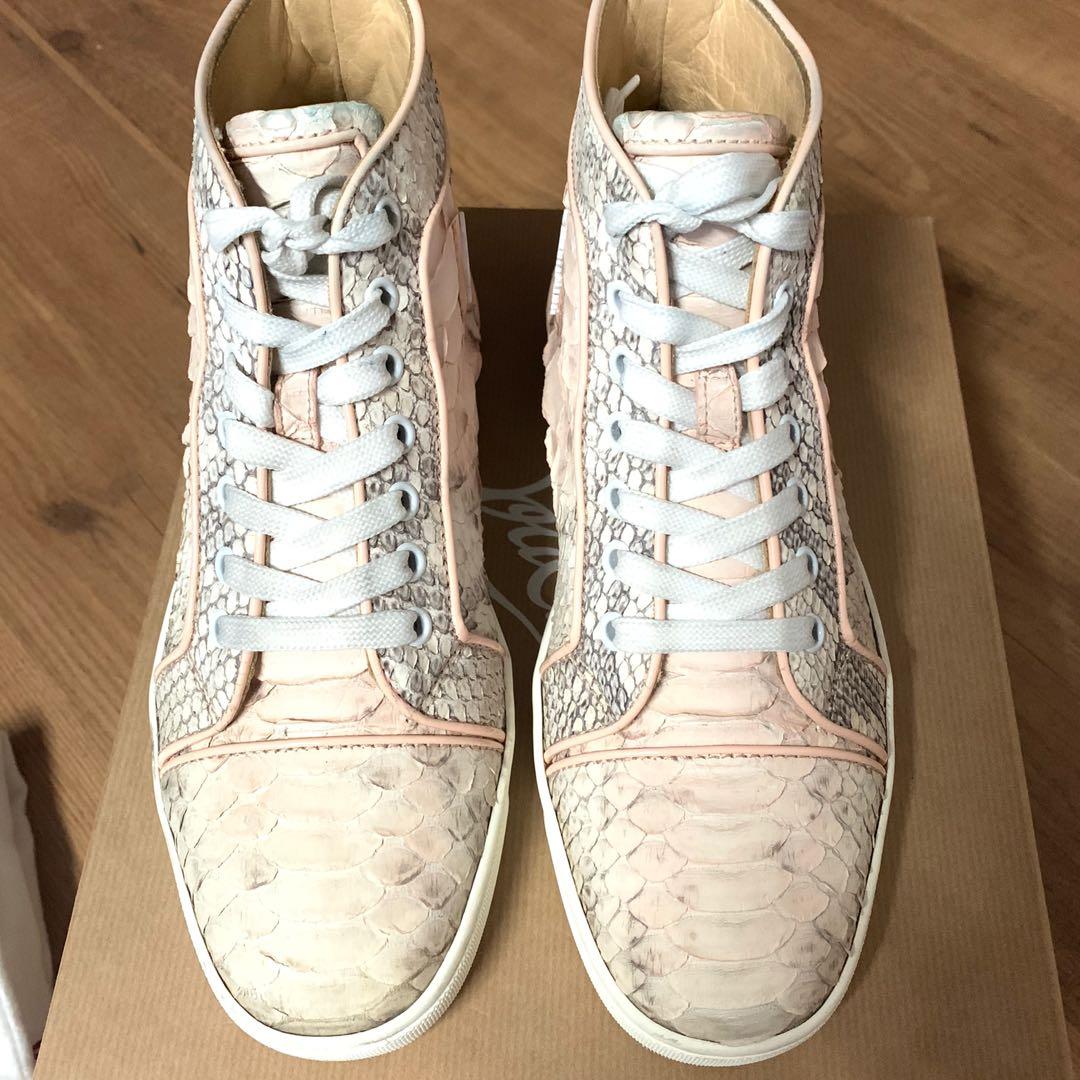 Christian Louboutin python men sneaker trainers shoes, Luxury, Sneakers &  Footwear on Carousell