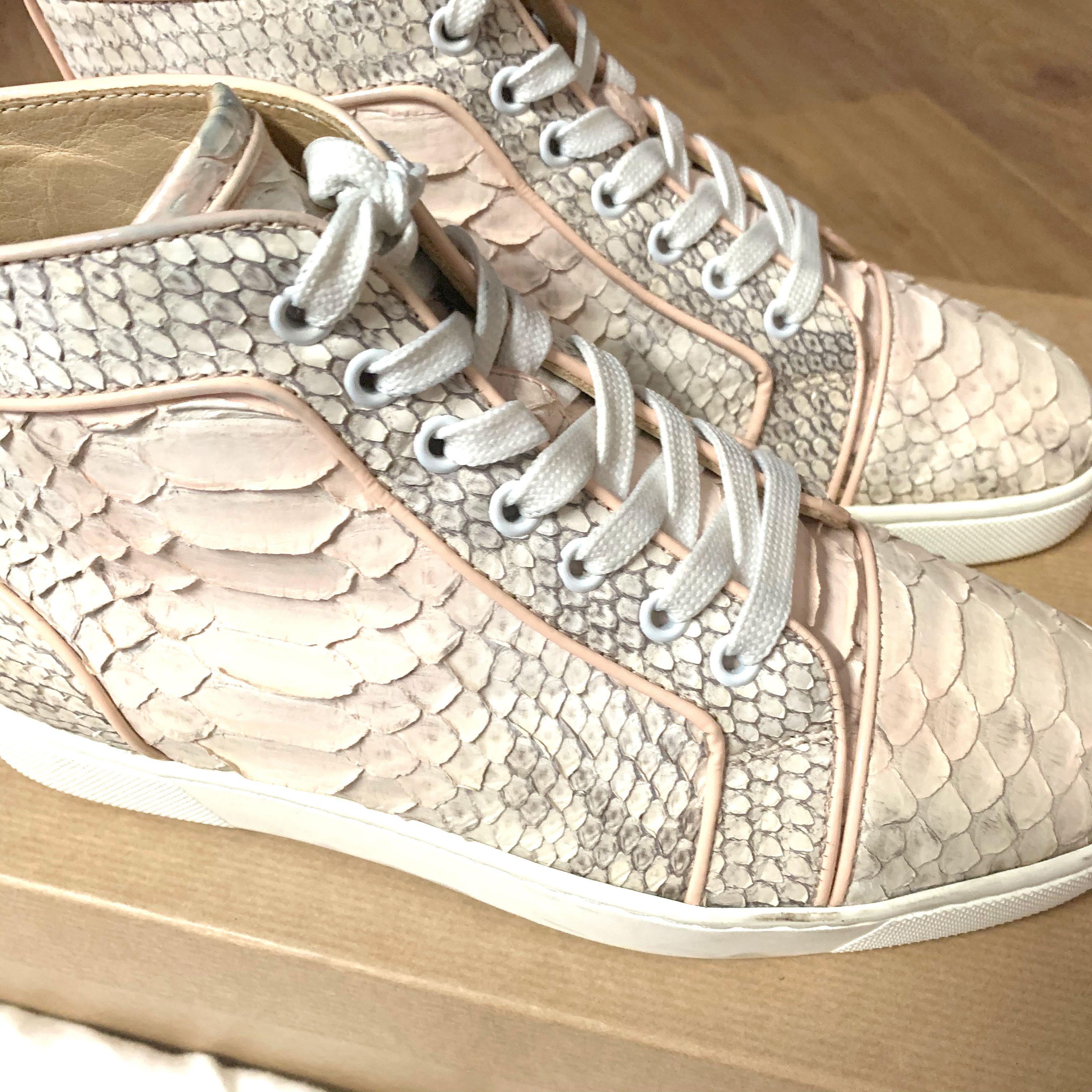 Christian louboutin python sneakers on sale