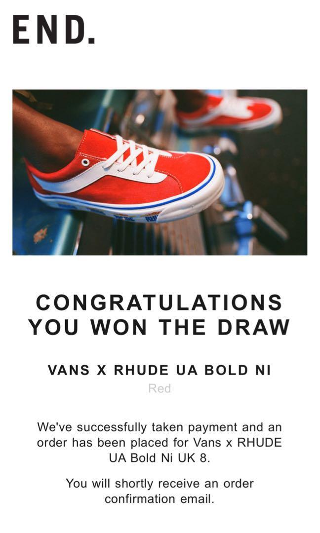 Vans x Rhude UA BOLD NI Men s Fashion Footwear Sneakers on Carousell