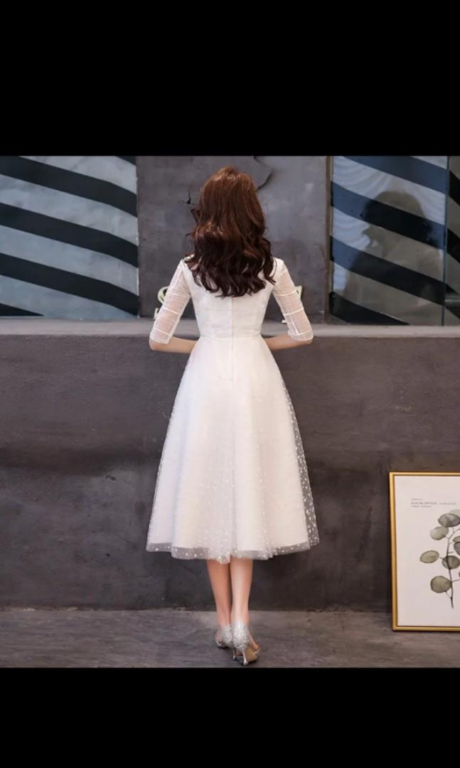 white frock for ladies