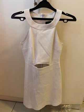 Topshop White Textured Dress