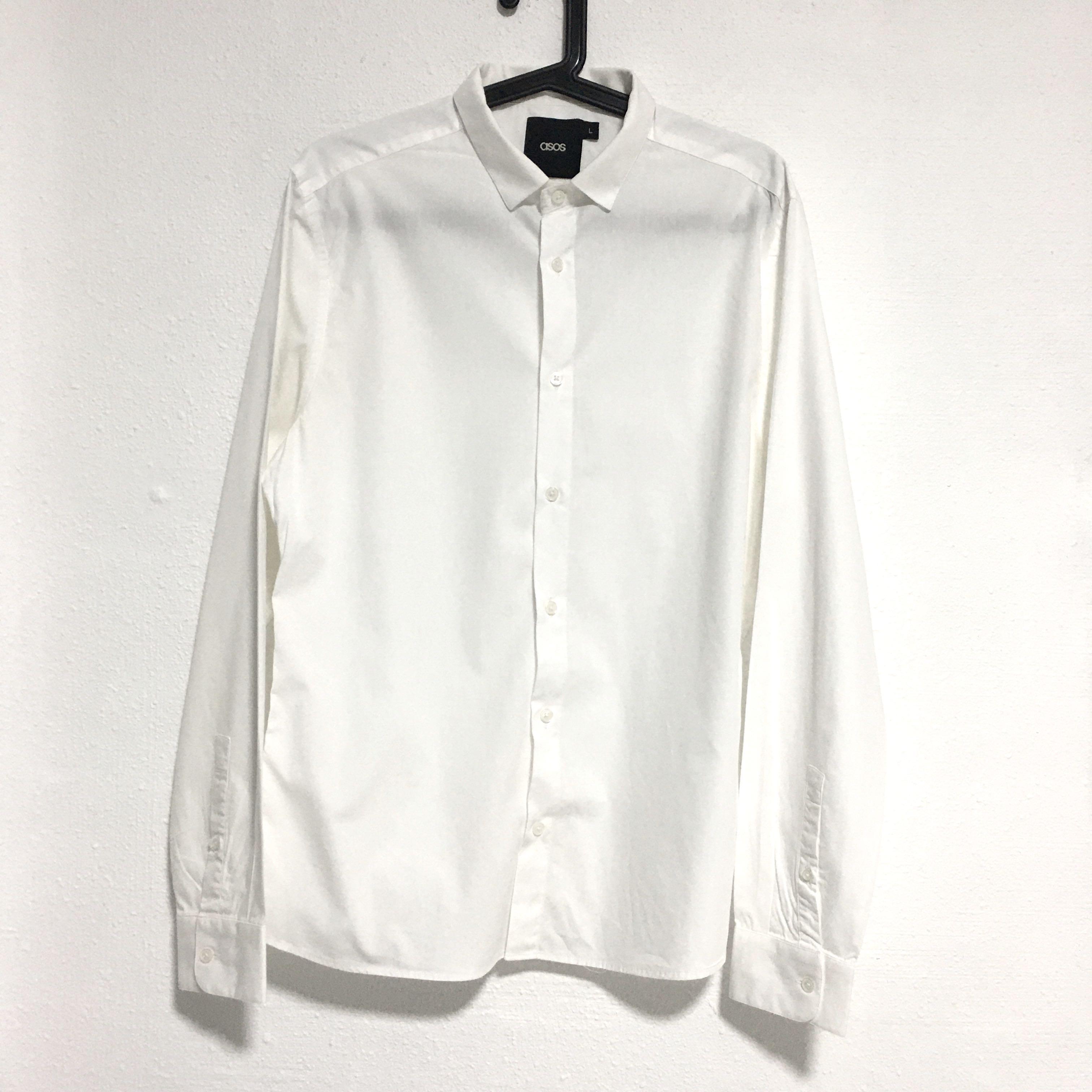 asos white button down shirt