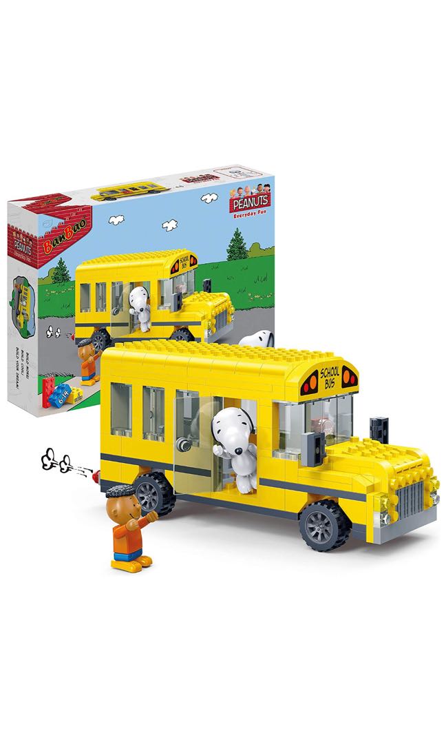 yellow lego bus