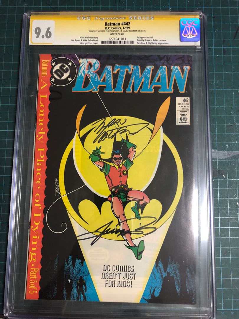 Batman 442 Cgc 9 6 Signed By Marv Wolfman And George Perez Books Stationery Comics Manga On Carousell