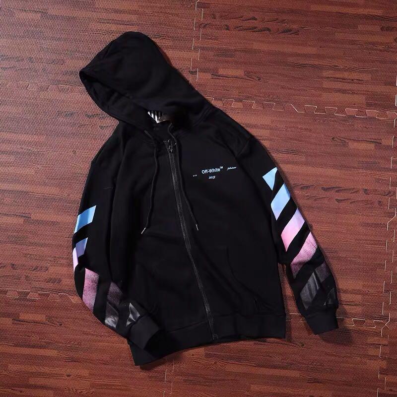 Off white online pink blue hoodie