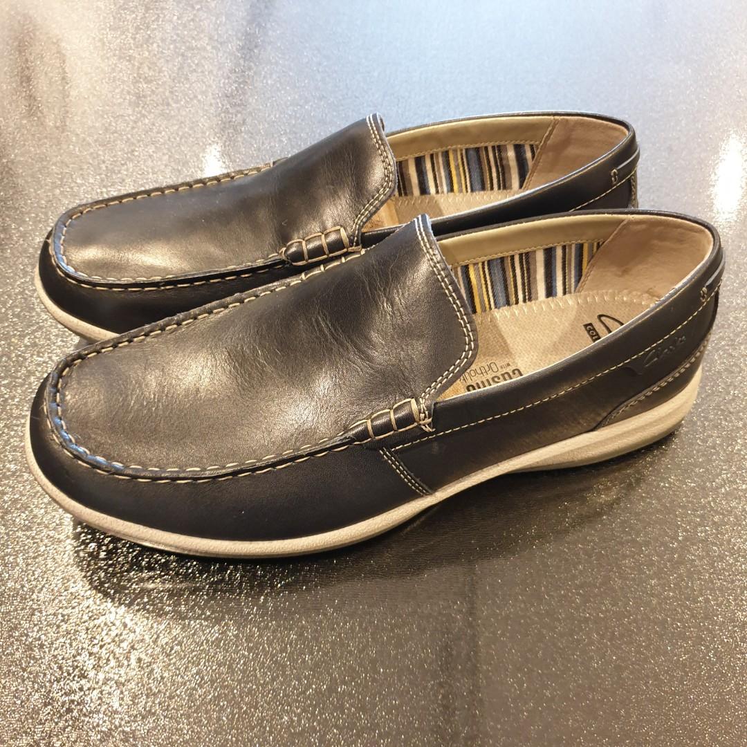 clarks silver boat shoes