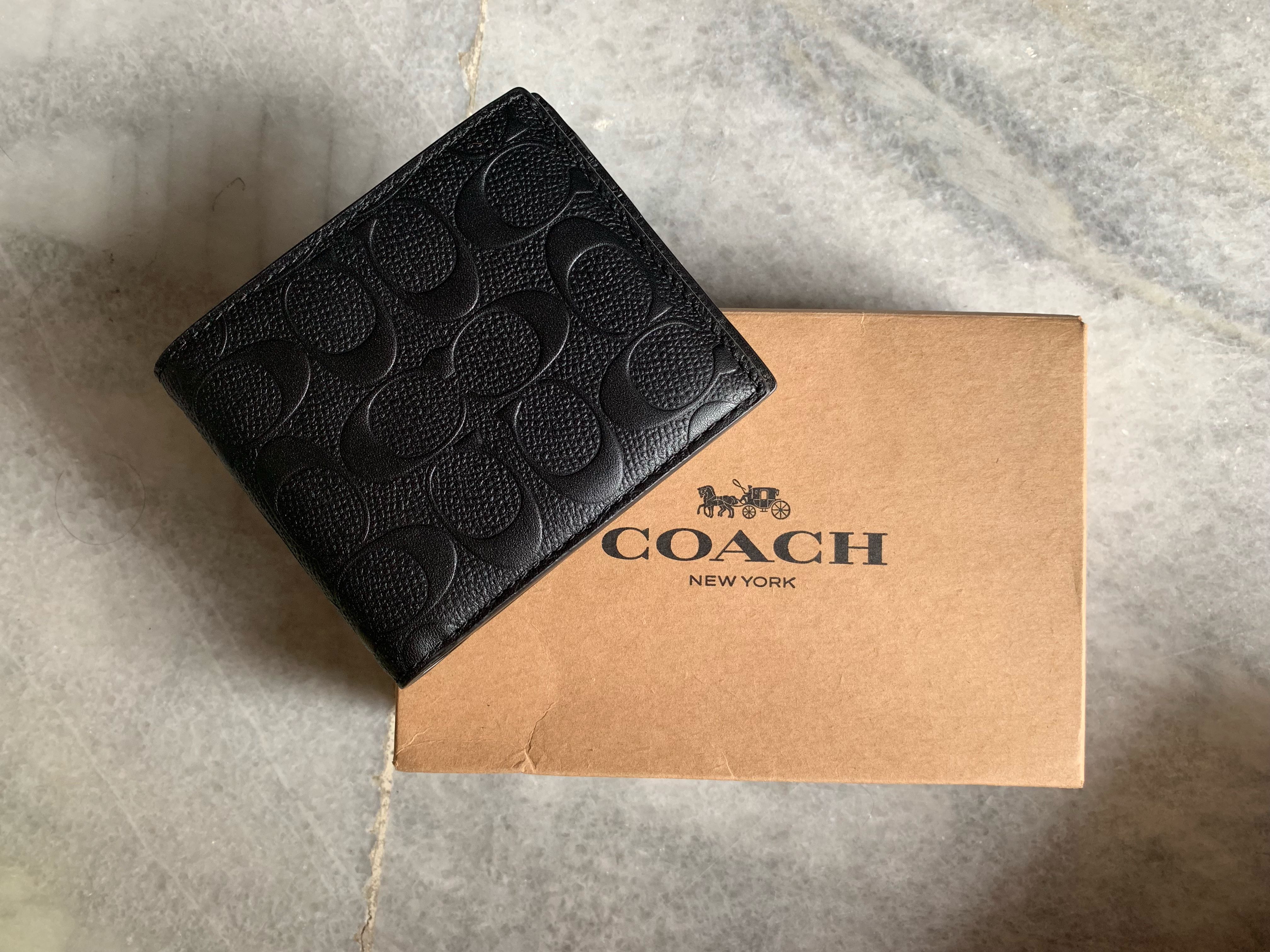 Coach cheap wallet signature