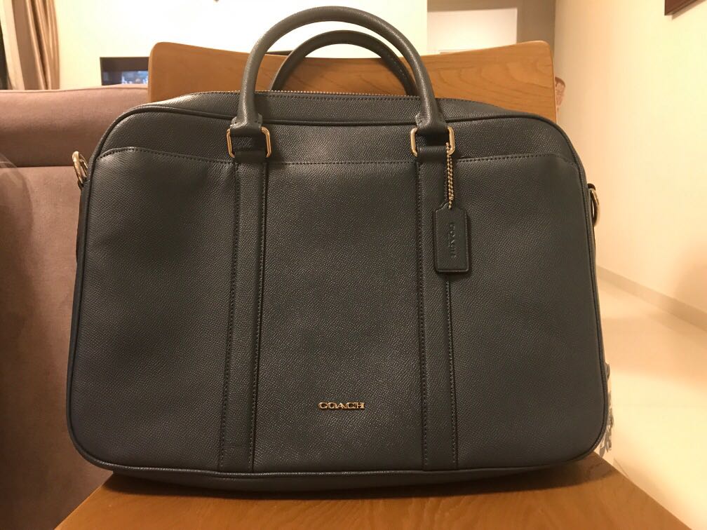 Coach Perry briefcase men F59057 blue limited Men s Fashion