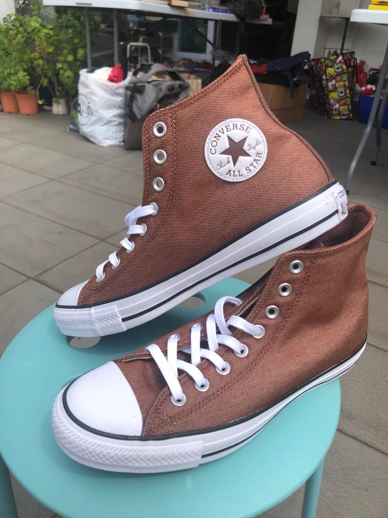 converse high cut brown