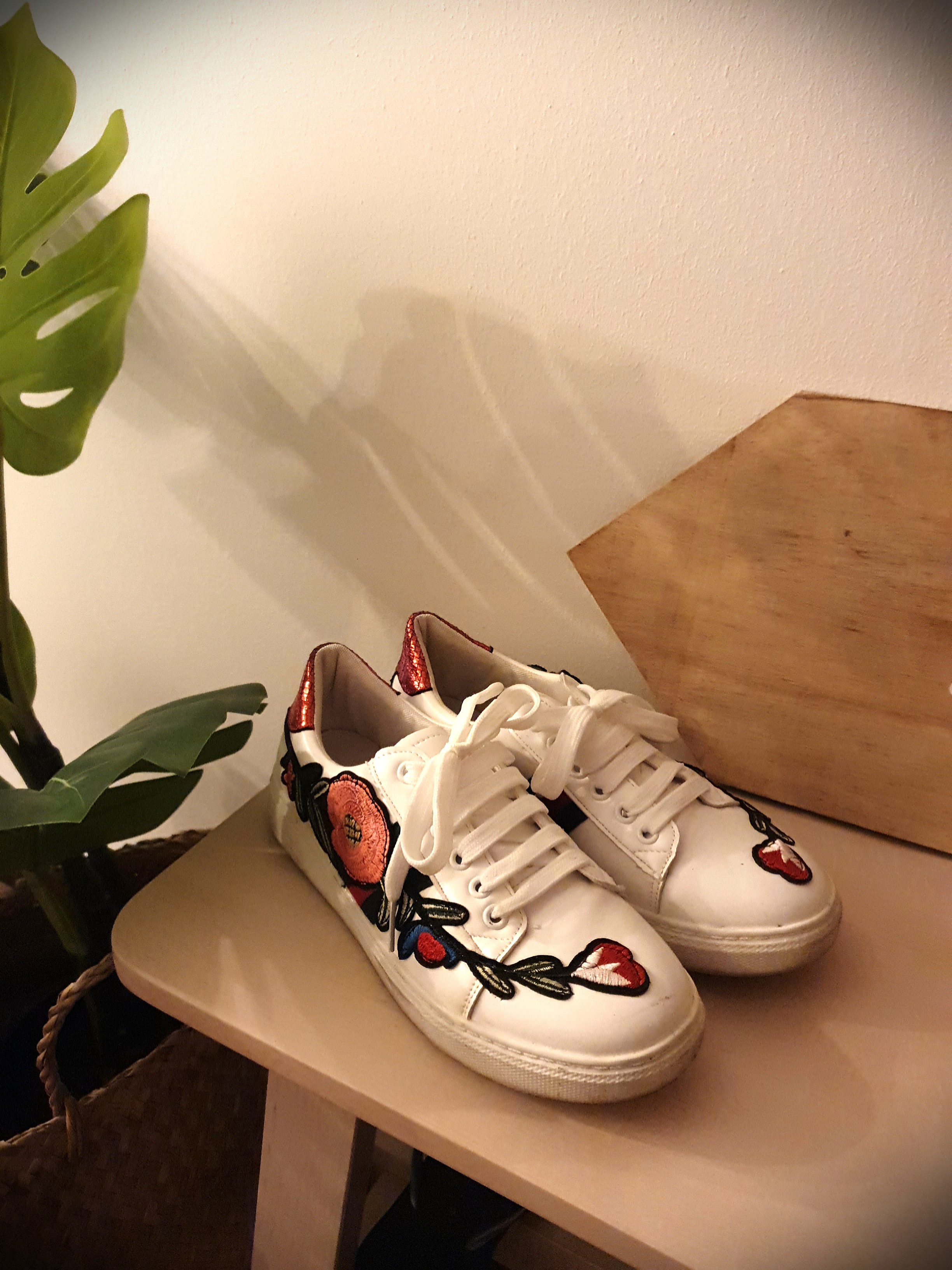 Gucci inspired floral embroidered sneakers, Women's Fashion, Footwear,  Sneakers on Carousell