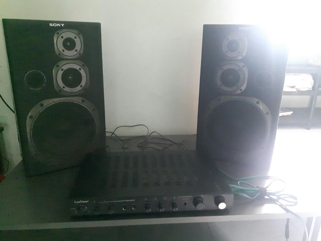 sony amplifier with speakers