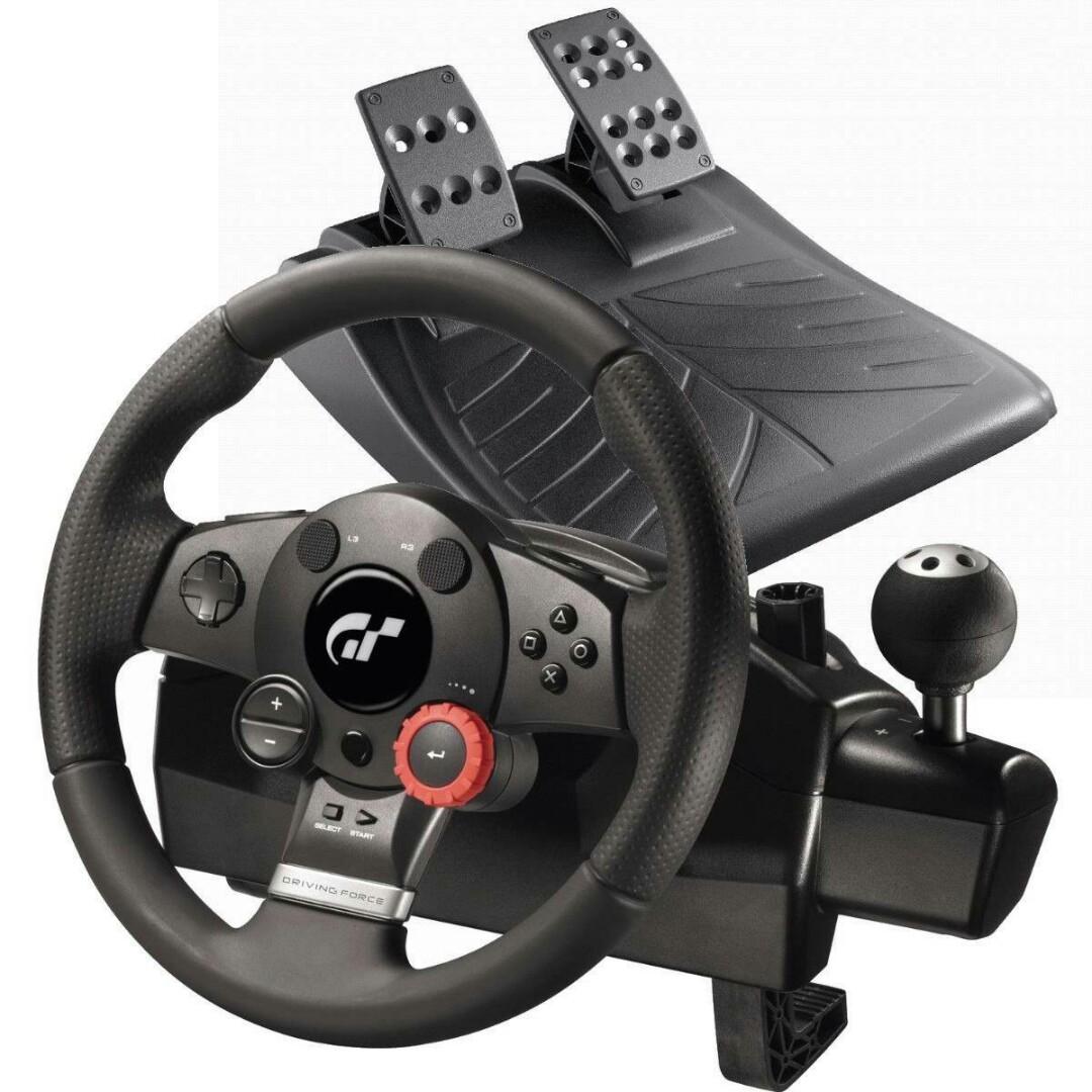 Logitech Driving Force Gt Wheel Shifter And Pedal Toys Games Video Gaming Gaming Accessories On Carousell