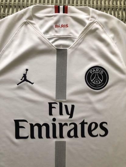 psg jordan white jersey