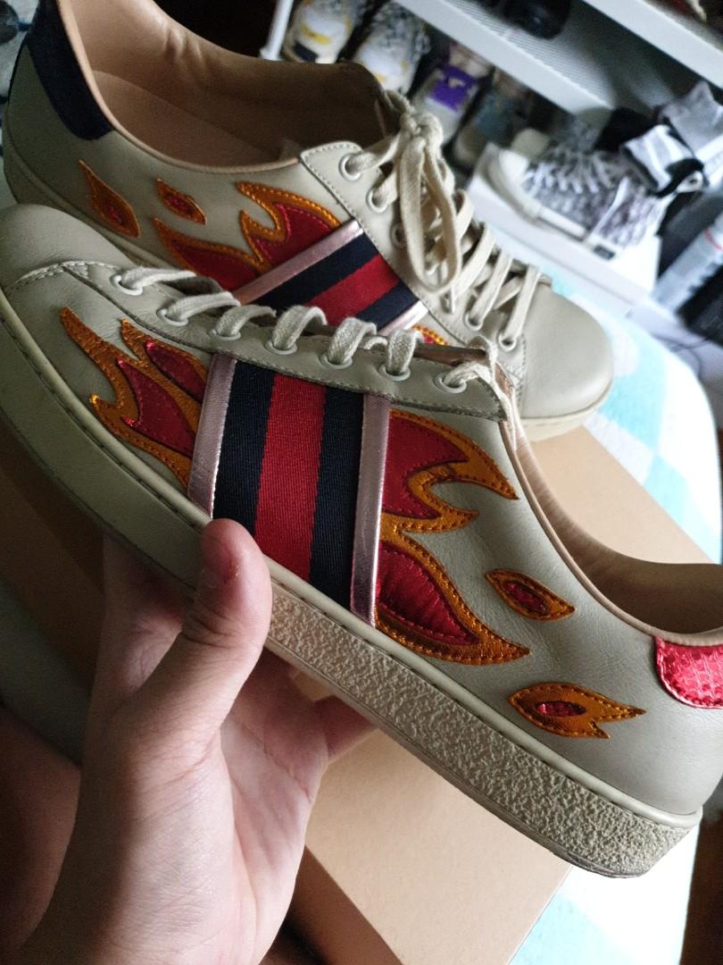 RARE Gucci Ace Flame Sneaker, Men's Fashion, Footwear, Sneakers on ...
