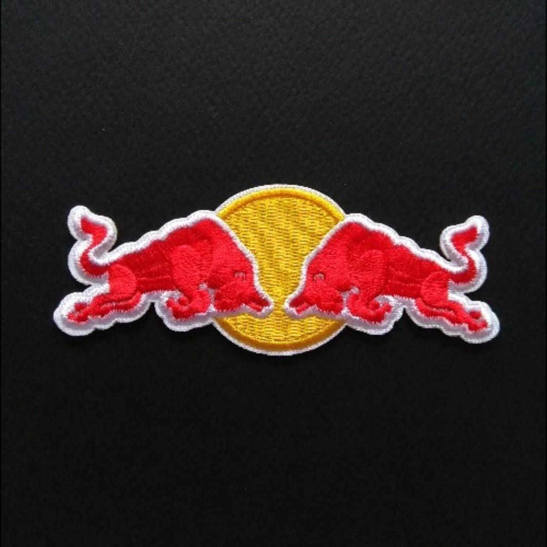 Red Bull Logo Iron On Patch Men S Fashion Accessories Others On Carousell