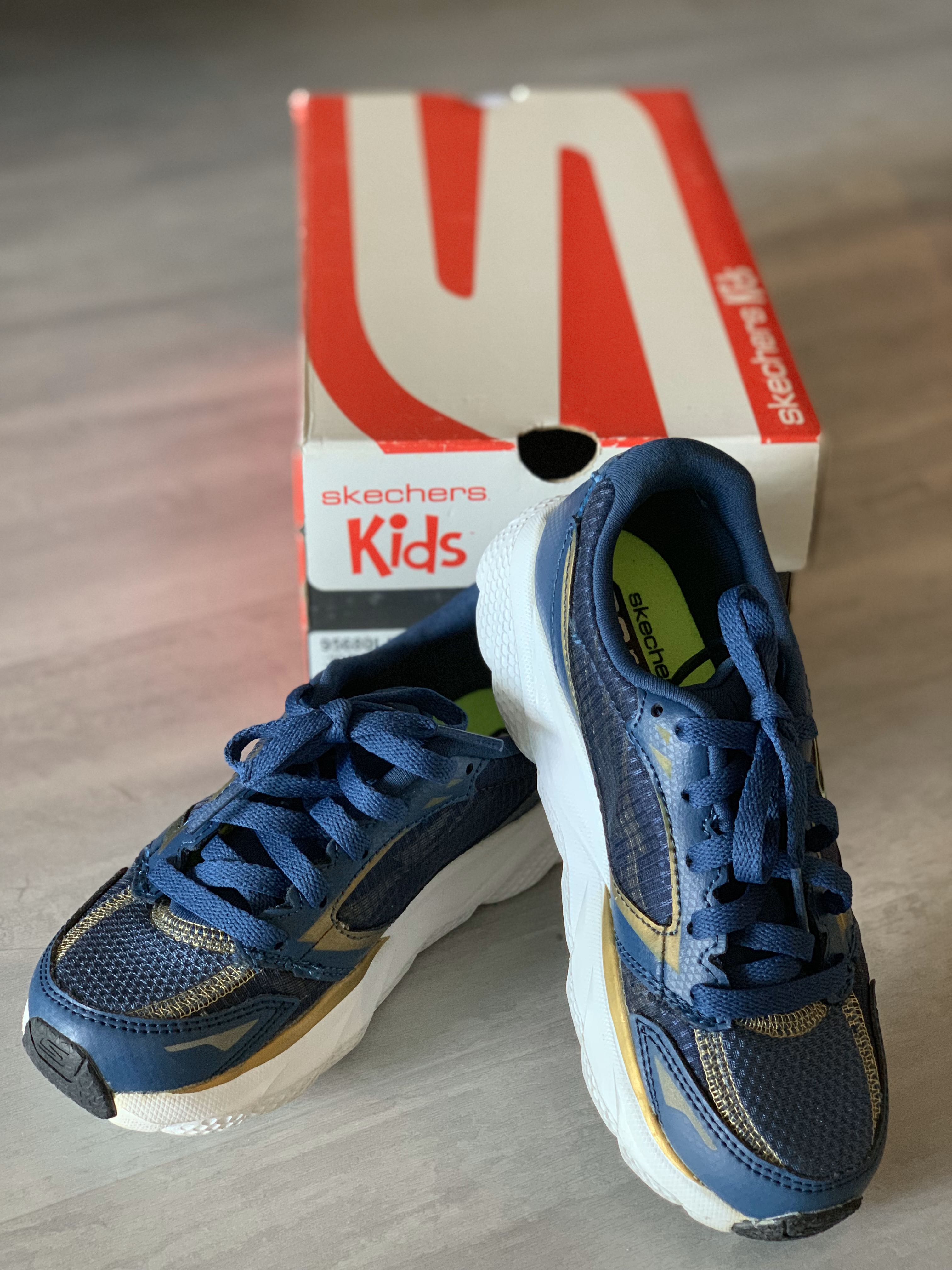 Skechers sport kids gold best sale