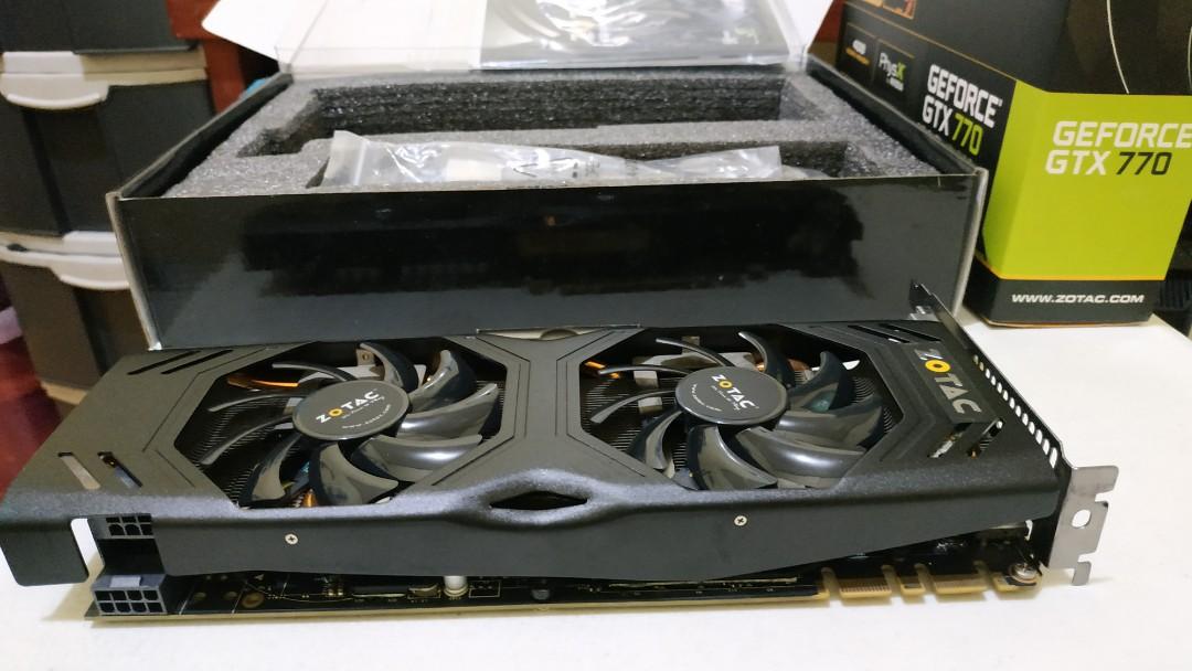 Video Card Zotac GTX 770 4GB GDDR5 256 bit Computers Tech Parts Accessories Computer Parts on Carousell