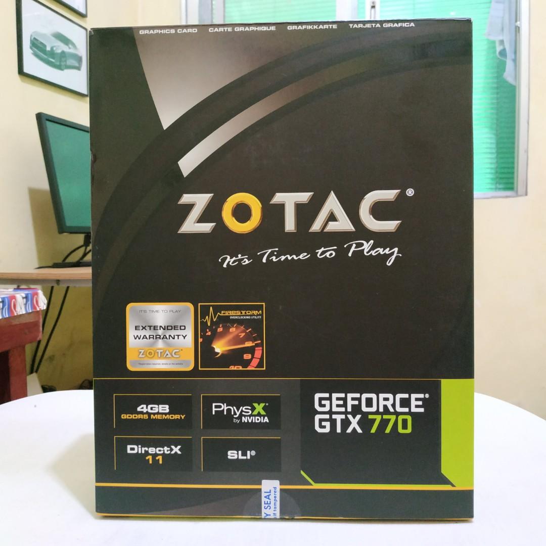 Video Card-Zotac GTX 770 4GB GDDR5 256-bit, Computers  Tech, Parts   Accessories, Computer Parts on Carousell