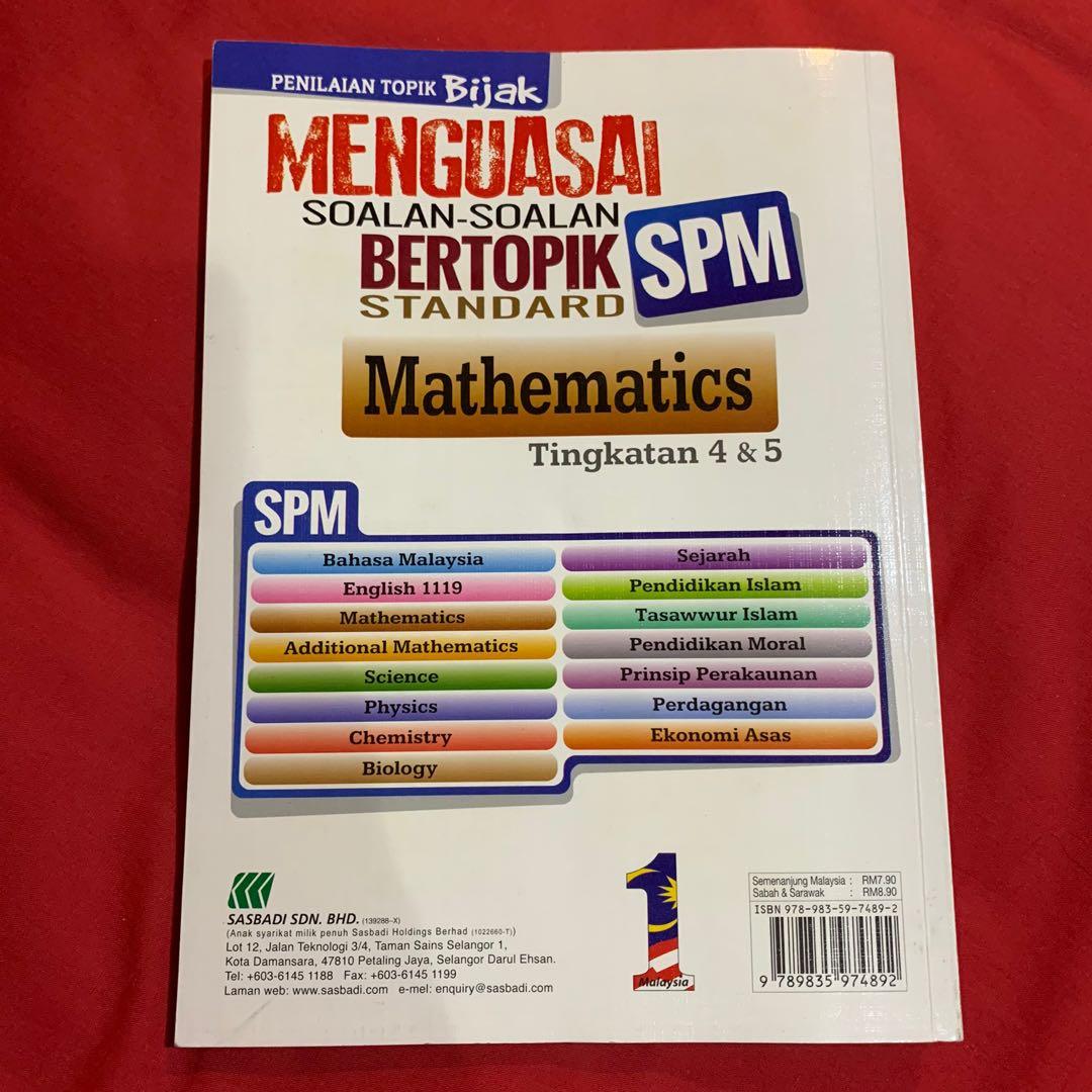 [WORKBOOK] SPM MATHEMATICS FORM 4 & 5, Hobbies & Toys, Books ...