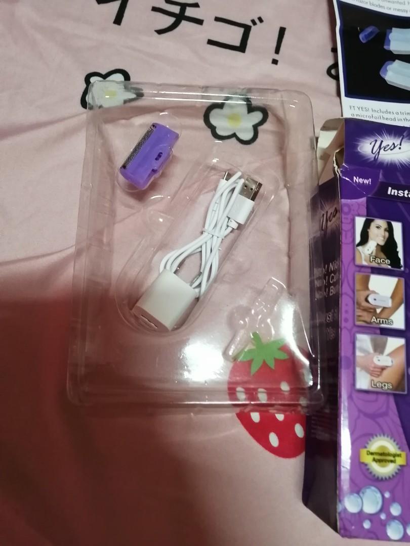 Yes Hair Remover (Category: Hair Removal) located in Makati City. Submitted by lloyd.c1 (Listing ID 263862106, Image 2). Description: Selling as "used" because nakatengga lang sa bahay but this has not been used. This is a hair removing device with Sensa Light technology. -rechargeable -complete parts -with box and instruction Thank you.