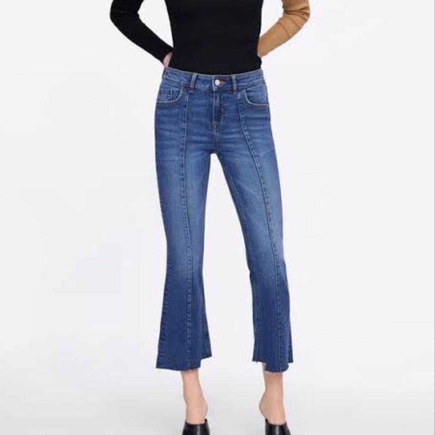 jeans mini flare zara