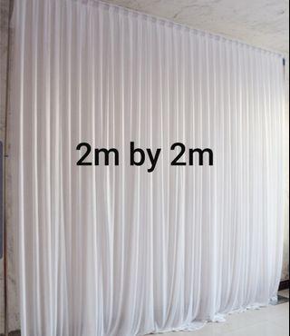 Backdrop with curtain