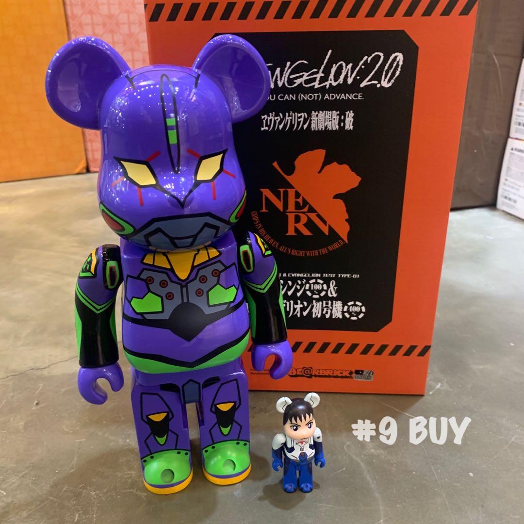 未開封 BE@RBRICK 碇シンジ100%&エヴァンゲリオン初号機 400% opal.bo