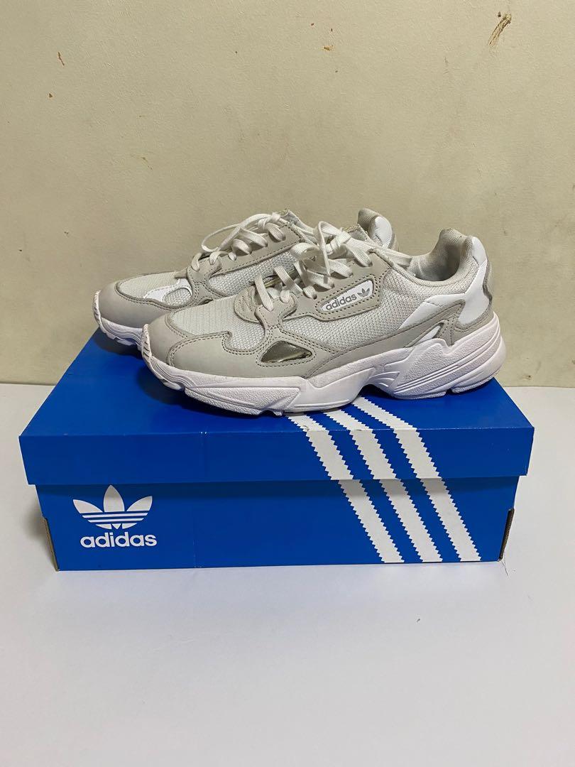 Adidas Falcon 4.5y (Category: Sneakers) located in Manila. Submitted by krishamel (Listing ID 264019548, Image 1). Description: Adidas Falcon Authentic. Bought from Adidas online store UK 4.5y (fits US women size 6) Used twice only In very good condition Bought for P5,500 .