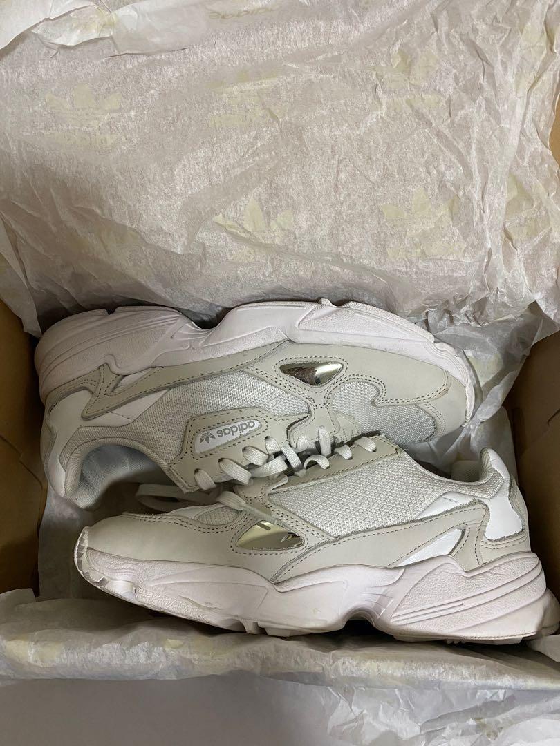 Adidas Falcon 4.5y (Category: Sneakers) located in Manila. Submitted by krishamel (Listing ID 264019548, Image 3). Description: Adidas Falcon Authentic. Bought from Adidas online store UK 4.5y (fits US women size 6) Used twice only In very good condition Bought for P5,500 .