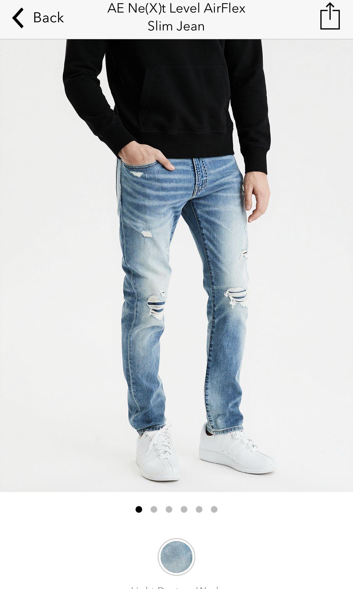 American Eagle Ripped Jeans (men's plus size), Men's Fashion, Bottoms, Jeans  on Carousell