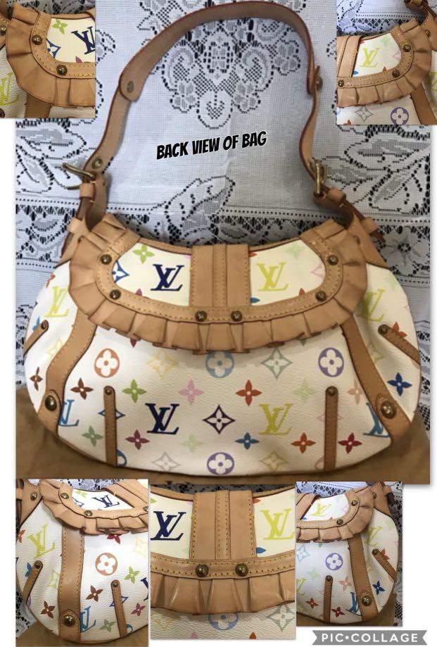 Authentic Louis Vuitton White Multicolor Monogram Leonor Bag, Luxury, Bags  & Wallets on Carousell