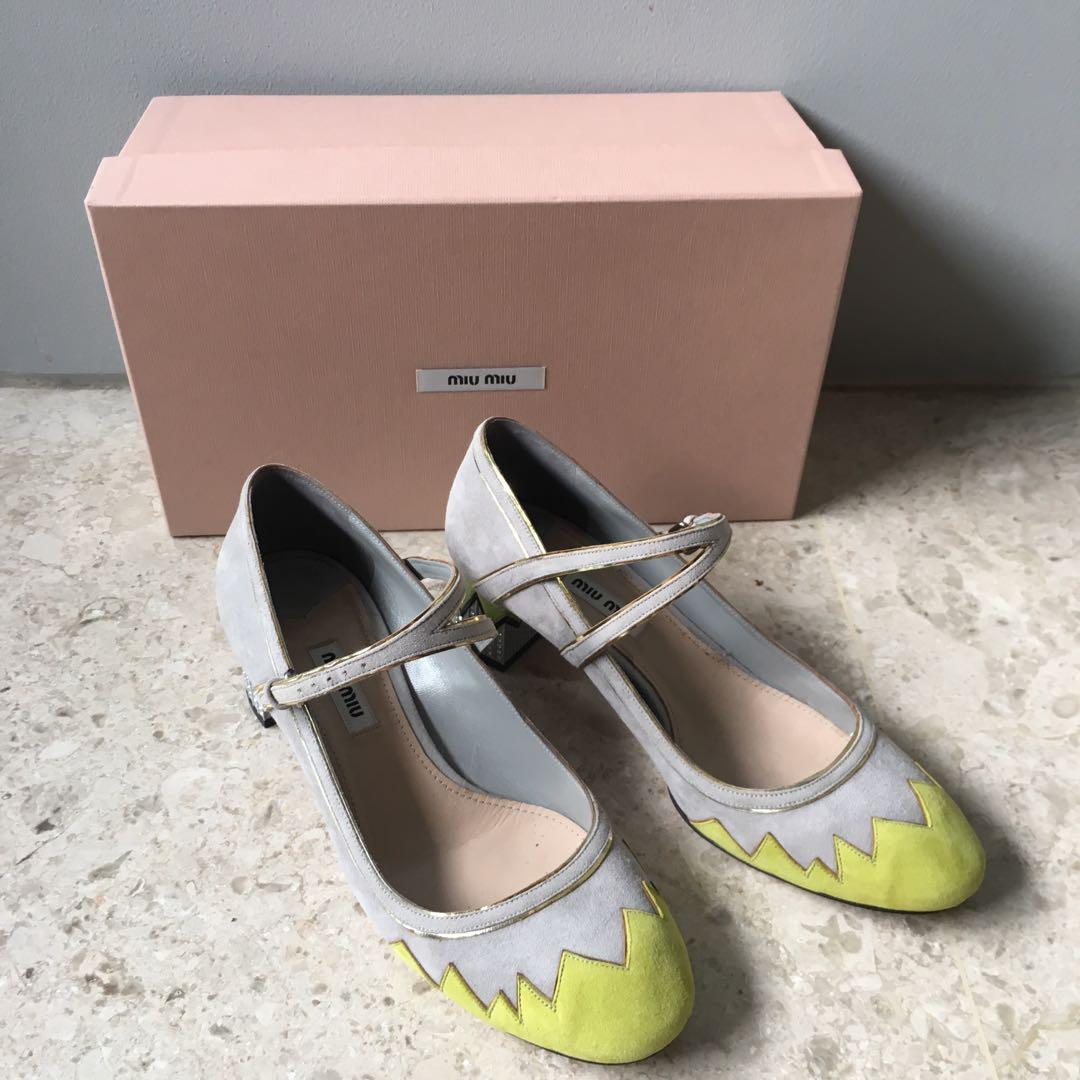 Authentic Miu Miu Mary Jane Shoes Women s Fashion Footwear Heels on Carousell