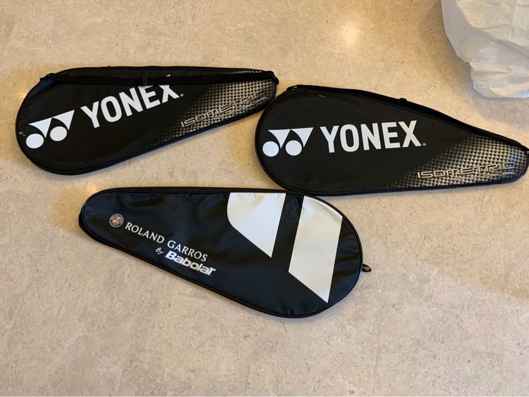 Babolat and Yonex tennis racquet covers, Sports Equipment, Sports