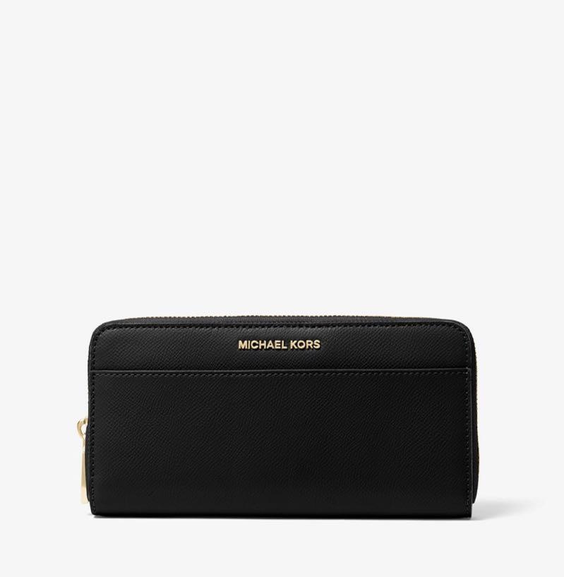 michael kors saffiano continental large black wallets