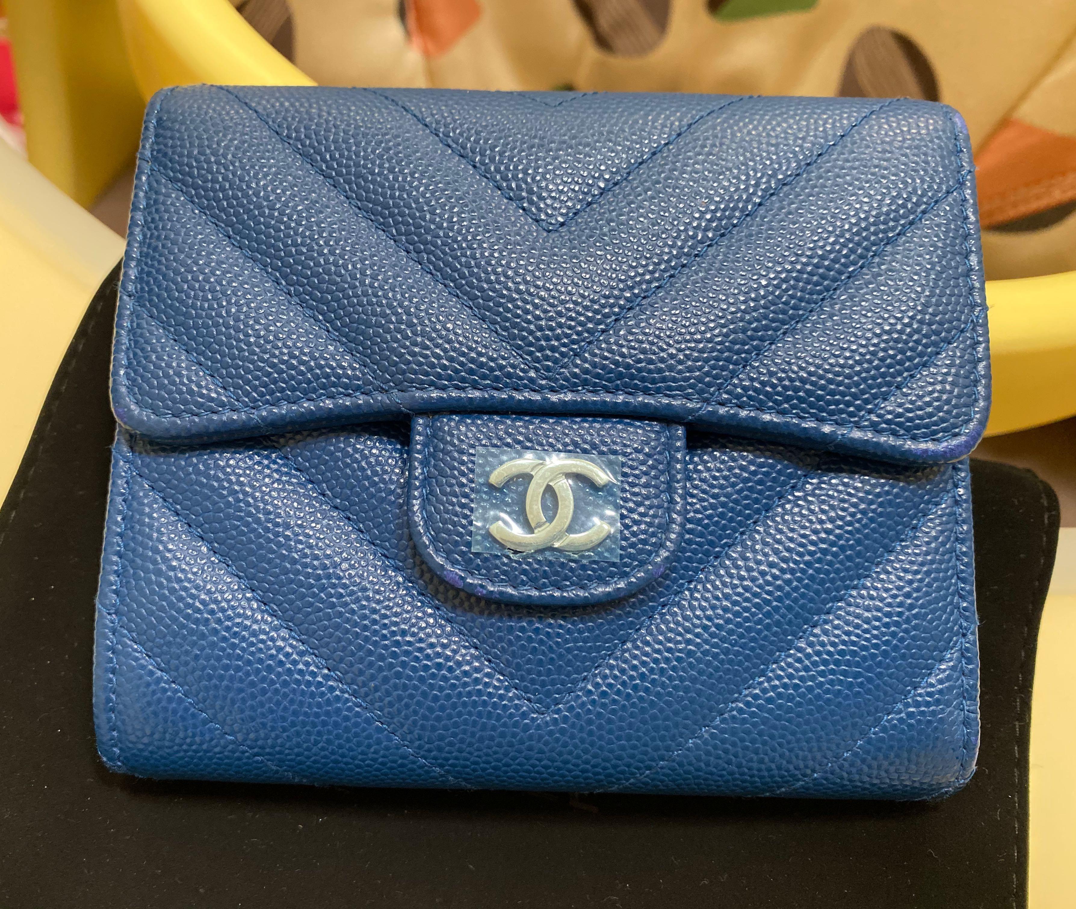 Chanel Small Chevron Flap Wallet, Luxury, Bags & Wallets on Carousell
