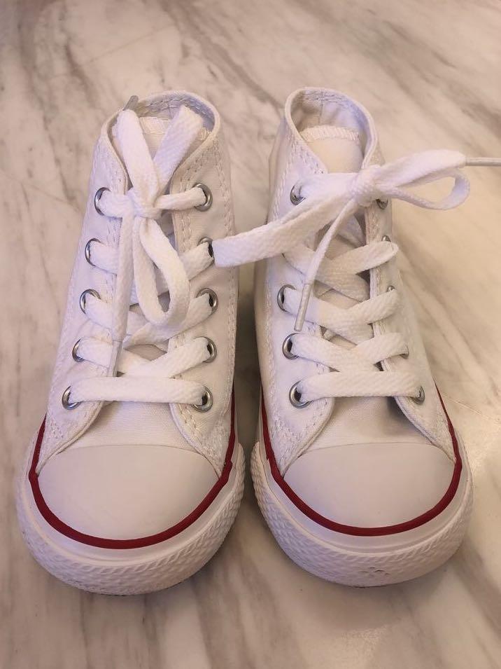 White high top online converse for toddlers