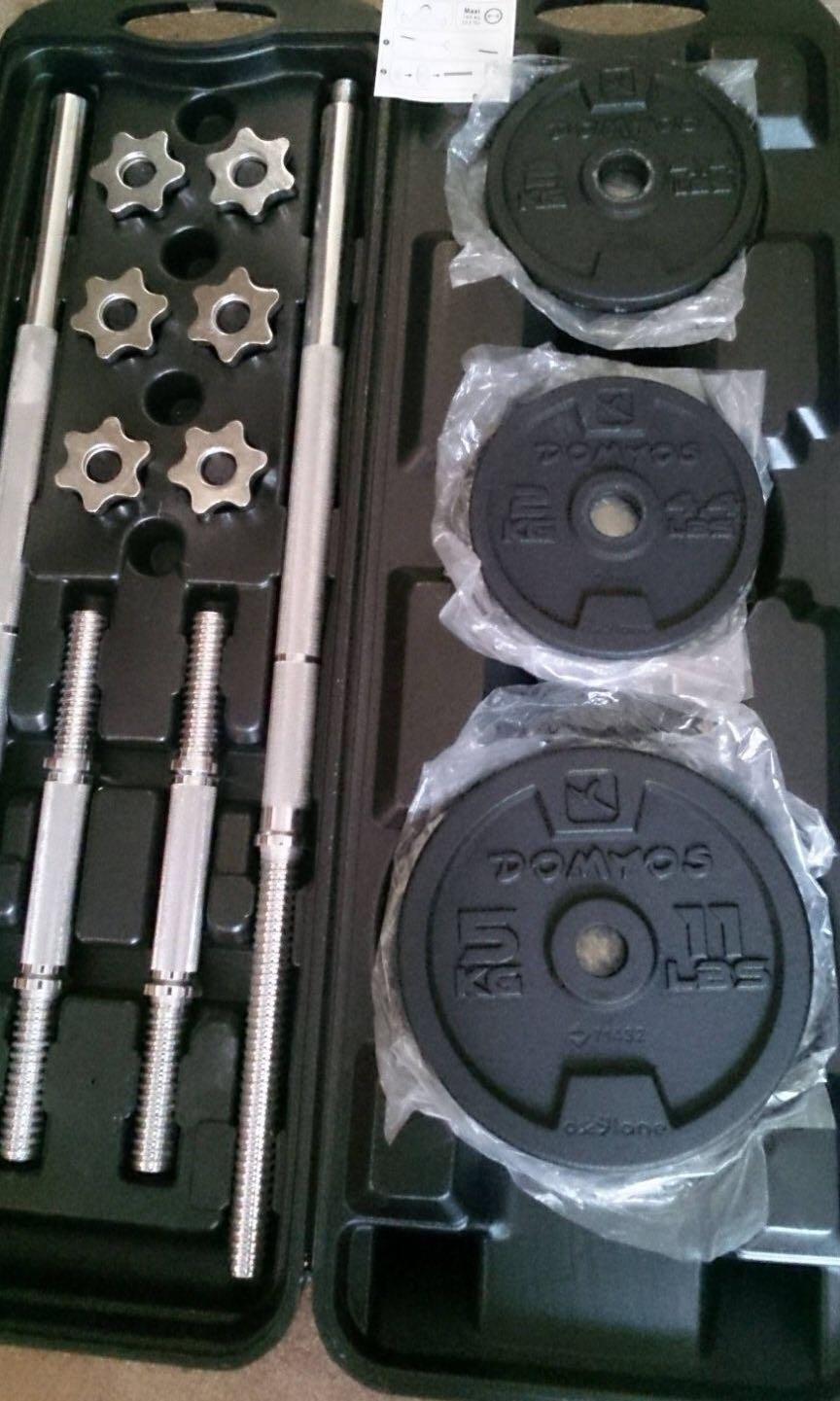 Decathlon 50kg Gym Set Sports Weights Gym Equipment On Carousell