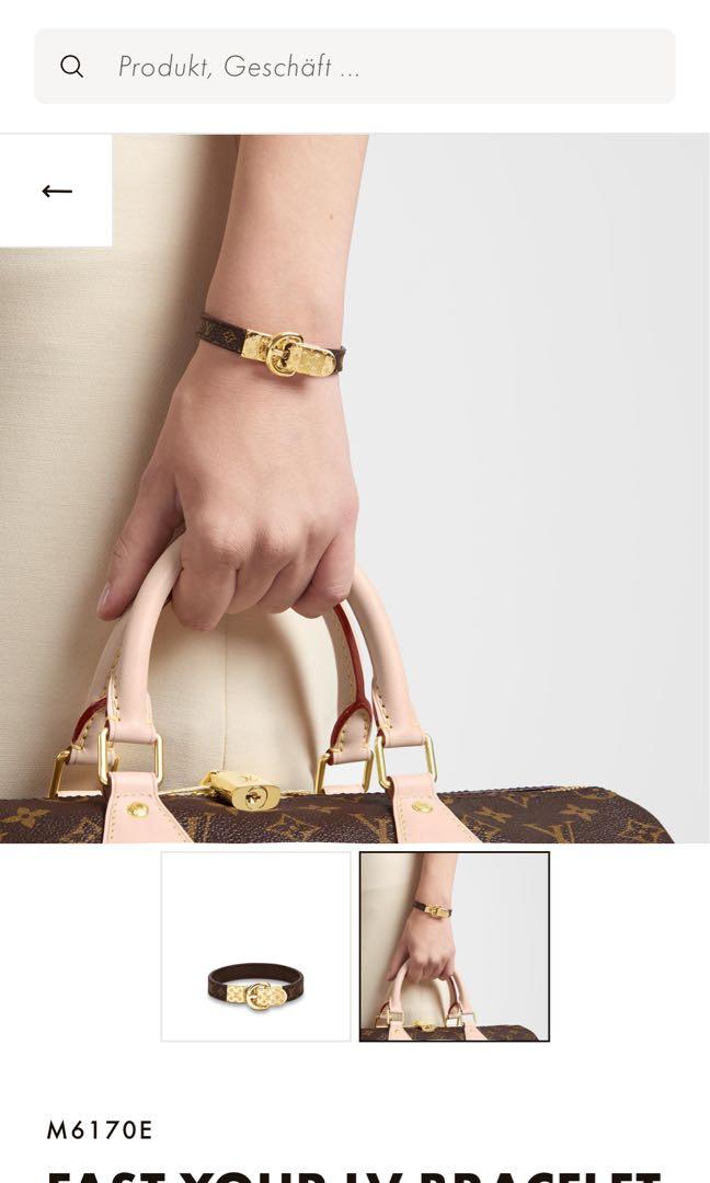 Louis Vuitton Monogram Bracelet Fasten Your M6170E Gold Plated